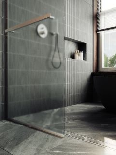 Душевая перегородка MaybahGlass MGD-731-5у 79см хром матовый